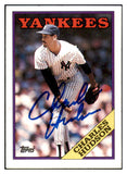 1988 Topps #636 Charles Hudson Yankees Signed Autographed 531891