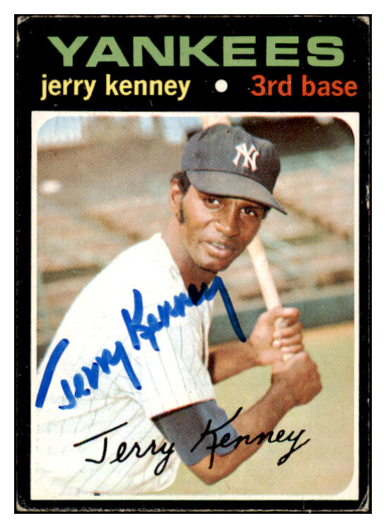 1971 Topps #572 Jerry Kenney Yankees Signed Autographed 531892
