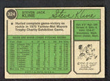 1974 Topps #324 Steve Kline Yankees Signed Autographed 531894
