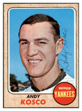 1968 Topps #524 Andy Kosco Yankees Signed Autographed 531895