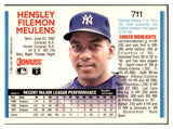 1992 Donruss #711 Hensley Muelens Yankees Signed Autographed 531902