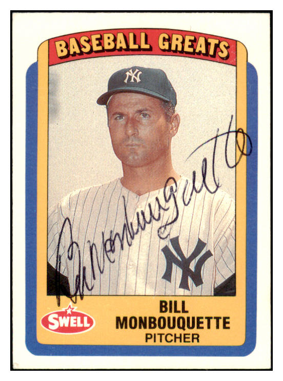 1990 Swell #106 Bill Monbouquette Yankees Signed Autographed 531904