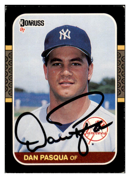 1987 Donruss #474 Dan Pasqua Yankees Signed Autographed 531909