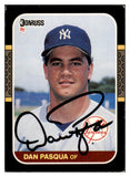 1987 Donruss #474 Dan Pasqua Yankees Signed Autographed 531909