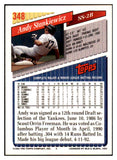 1993 Topps #348 Andy Stankiewicz Yankees Signed Autographed 531915
