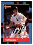 1988 Donruss #497 Tim Stoddard Yankees Signed Autographed 531917
