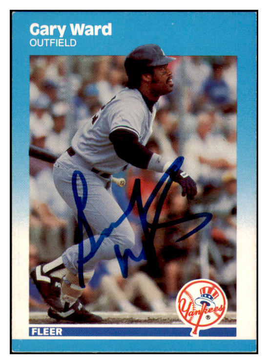 1987 Fleer Update #122 Gary Ward Yankees Signed Autographed 531920