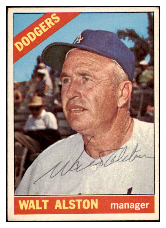 1966 Topps #116 Walter Alston Dodgers Signed Autographed 531924