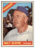 1966 Topps #116 Walter Alston Dodgers Signed Autographed 531924