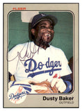 1983 Fleer #201 Dusty Baker Dodgers Signed Autographed 531925