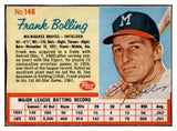 1962 Post #146 Frank Bolling Braves Signed Autographed 531932