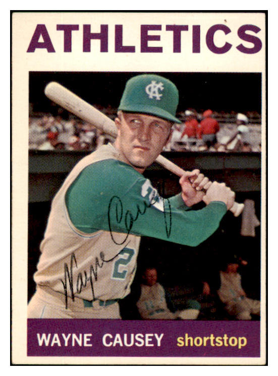 1964 Topps #075 Wayne Causey A's Signed Autographed 531936