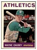 1964 Topps #075 Wayne Causey A's Signed Autographed 531936