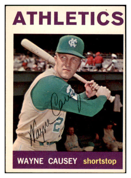 1964 Topps #075 Wayne Causey A's Signed Autographed 531936