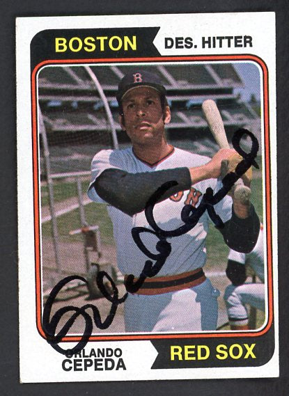 1974 Topps Blank Back #083 Orlando Cepeda Signed Autographed 531937