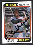 1974 Topps Blank Back #083 Orlando Cepeda Signed Autographed 531937