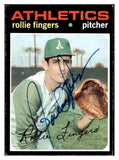 1971 Topps #384 Rollie Fingers A's Signed Autographed 531947