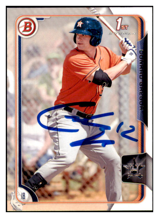 2015 Bowman Draft #BP55 Conrad Gregor Astros Signed Autographed 531951