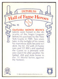 1983 Donruss Heroes #015 Monte Irvin Giants Signed Autographed 531956