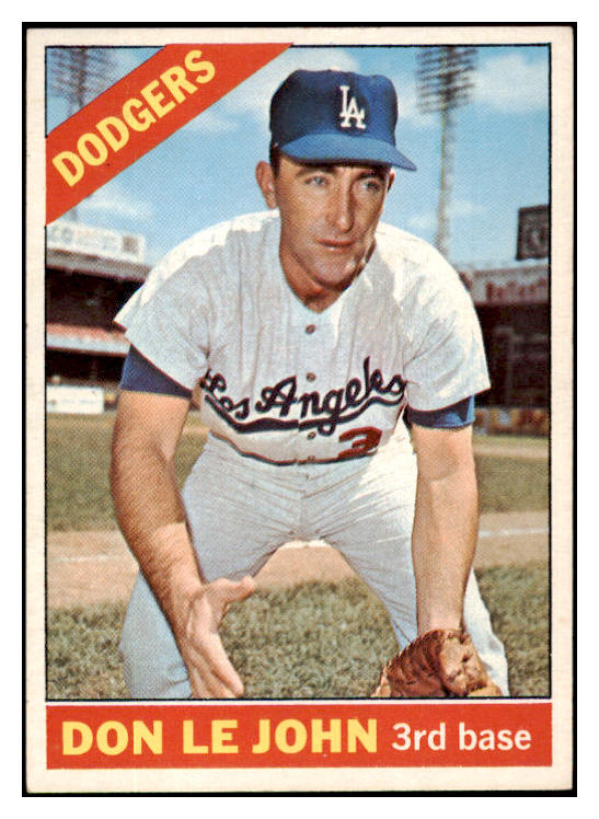 1966 Topps #041 Don Lejohn Dodgers Signed Autographed Back 531969