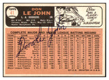 1966 Topps #041 Don Lejohn Dodgers Signed Autographed Back 531969