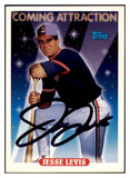 1993 Topps #801 Jesse Levis Indians Signed Autographed 531972