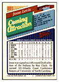 1993 Topps #801 Jesse Levis Indians Signed Autographed 531972