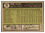 1961 Topps #038 Bob Lillis Dodgers Signed Autographed 531973