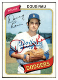1980 Topps #527 Doug Rau Dodgers Signed Autographed 531994