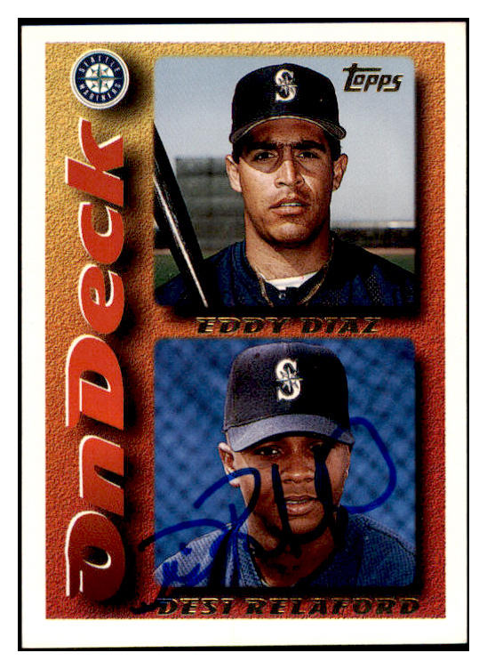1995 Topps #642 Desi Relaford Mariners Signed Autographed 531995