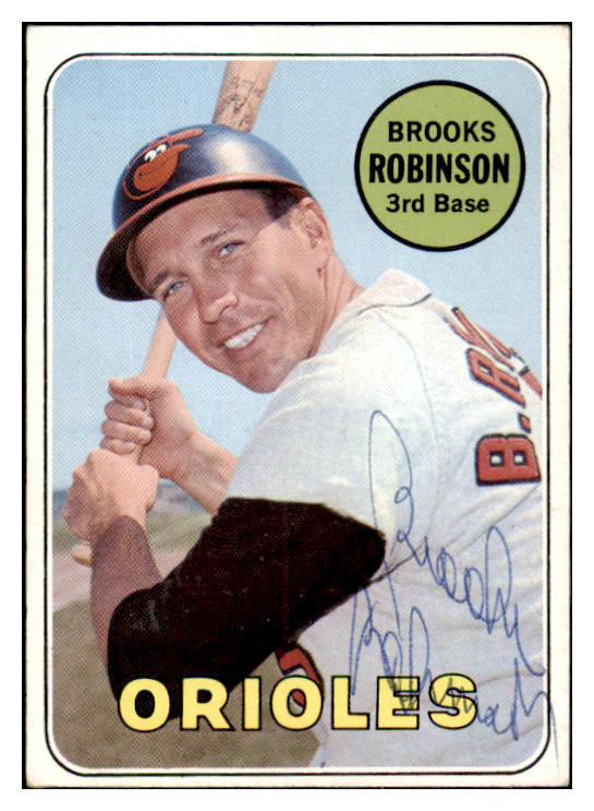 1969 Topps #550 Brooks Robinson Orioles Signed Autographed 532001