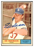1961 Topps #006 Ed Roebuck Dodgers Signed Autographed 532002