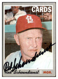 1970 Topps #346 Red Schoendienst Cardinals Signed Autographed 532004