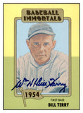 1980 Baseball Immortals #073 Bill Terry Giants Signed Autographed 532011