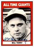 1980 TCMA #007 Bill Terry Giants Signed Autographed 532012