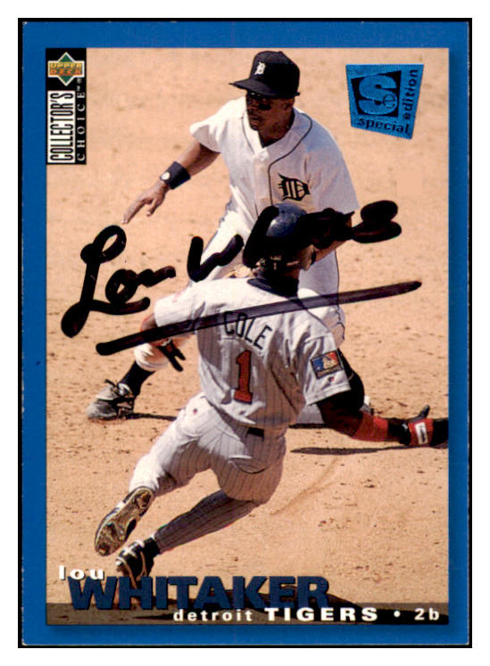 1995 UD Choice #218 Lou Whitaker Tigers Signed Autographed 532016