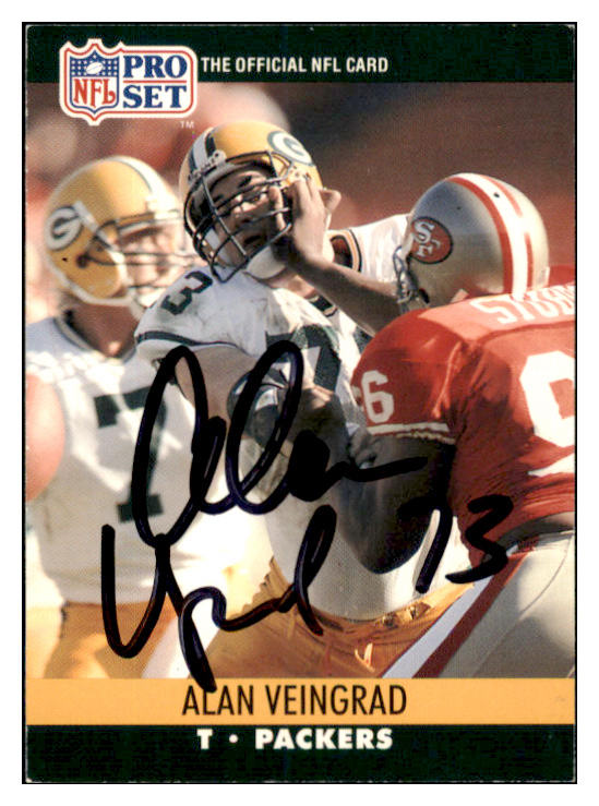 1990 Pro Set #502 Alan Veingrad Packers Signed Autographed 532028