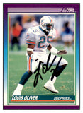 1990 Score #215 Louis Oliver Dolphins Signed Autographed 532032