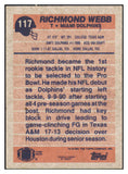 1991 Topps #117 Richmond Webb Dolphins Signed Autographed 532035