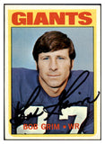 1972 Topps #076 Bob Grim Giants Signed Autographed 532036