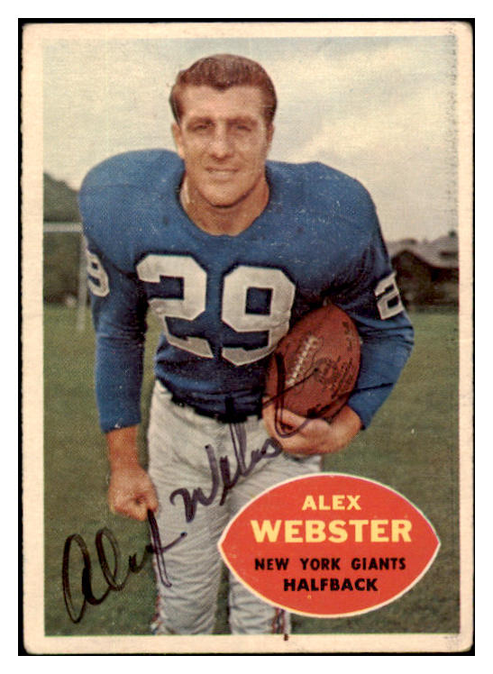 1960 Topps #075 Alex Webster Giants Signed Autographed 532038
