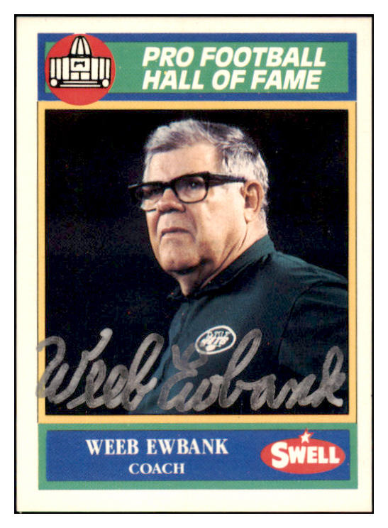 1990 Swell #098 Weeb Ewbank Jets Signed Autographed 532040