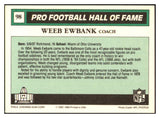 1990 Swell #098 Weeb Ewbank Jets Signed Autographed 532040