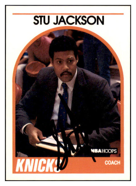 1989 Hoops #060 Stu Jackson Knicks Signed Autographed 532045