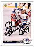 1992 Upper Deck #452 Phil Bourque Rangers Signed Autographed 532046