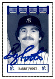 1992 Wiz Barry Foote Yankees Signed Autographed 532054