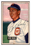 1951 Bowman #212 Bob Rush Cubs Signed Autographed 532065