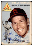 1954 Topps #117 Solly Hemus Cardinals Signed Autographed 532081