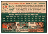 1954 Topps #135 Joe Presko Cardinals Signed Autographed 532090