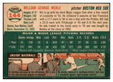 1954 Topps #144 Bill Werle Red Sox Signed Autographed 532097
